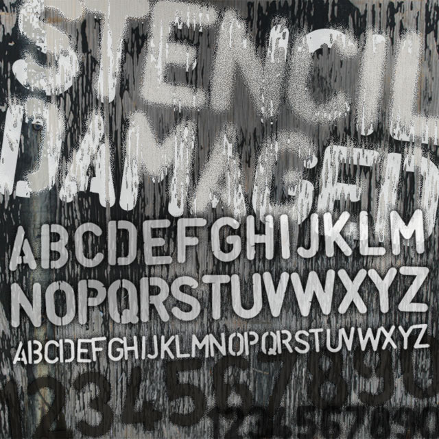 Stencil Font Poster
